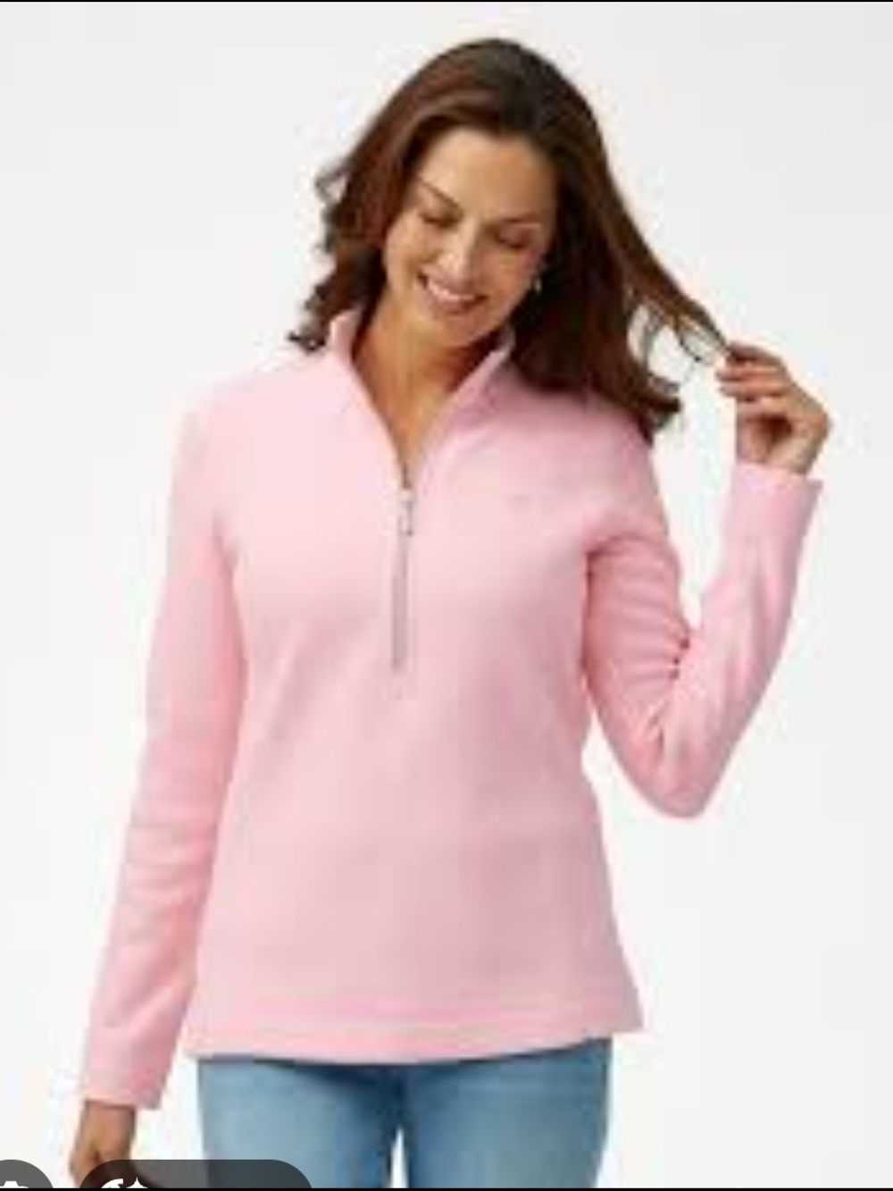 Tommy Bahama Pastel Pink Half-Zip Pullover